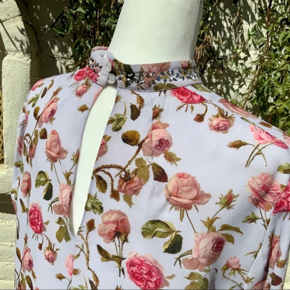 FRANCESCO SCOGNAMIGLIO Floral Ruffle-Front Top - Picture 6 of 8